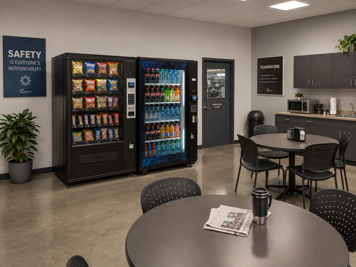 Modern Industrial Break Room